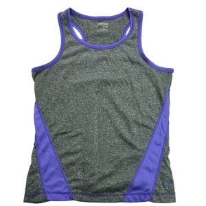Danskin Now Gray Purple Tank Top Kids Size 6-6x Racerback Athletic DG23T202